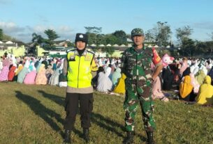 Koramil 02 Nguter Bersinergi Amanan Sholat Idul Adha