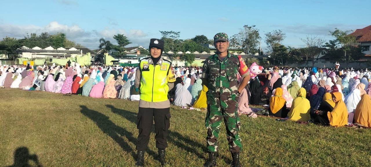 Koramil 02 Nguter Bersinergi Amanan Sholat Idul Adha