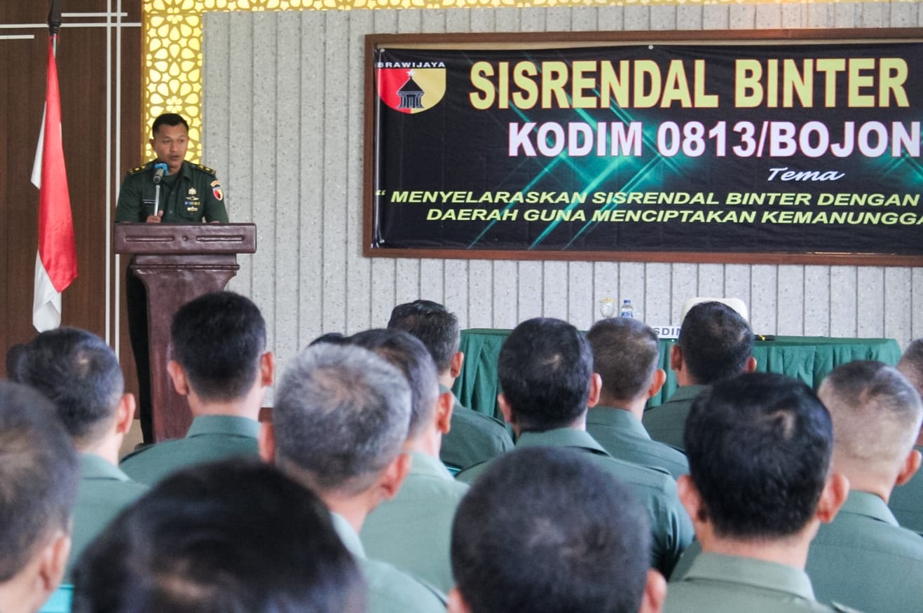 Melalui Sisrendal Binter, Kodim Bojonegoro Sinkronkan Binter Satkowil dengan program Pemerintah Daerah