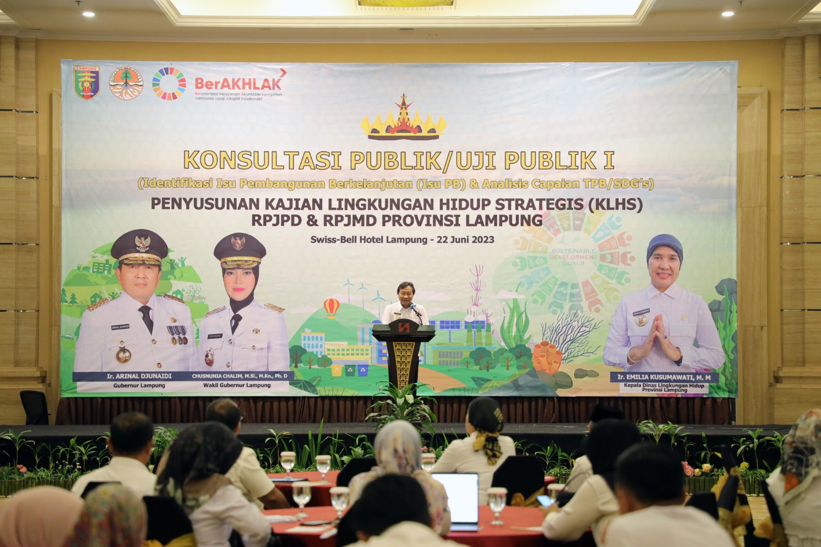 Pemprov Lampung Gelar Konsultasi Publik I Penyusunan Kajian Lingkungan Hidup Strategis RPJPD dan RPJMD dengan mengacu pada Visi Indonesia 2045