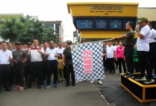 Perkokoh Sinergitas TNI-Polri di Bandar Lampung Olahraga Bersama