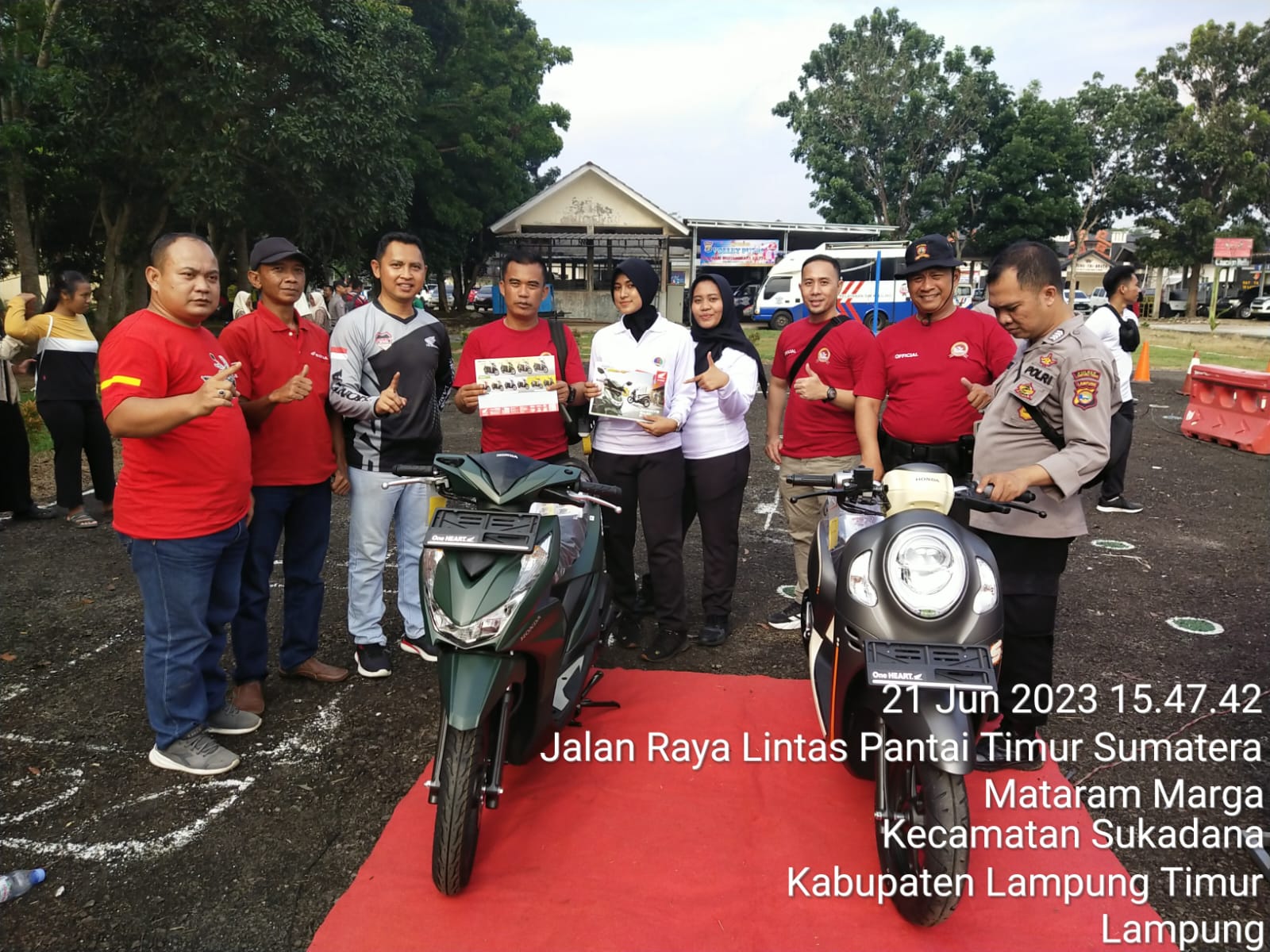 "TDM SEKAMPUNG GELAR ROADSHOW HONDA METIC SERIES KOMPLEK PASAR SUKADA KAB. LAM-TIM"