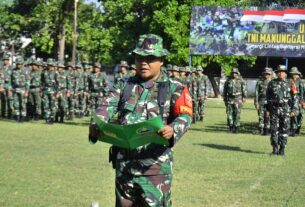 Tegas Dan Lantang..!! Pasiter Kodim 0735/Surakarta Bacakan Laporan Pelaksanaan TMMD Reguler Ke-116 Tahun 2023