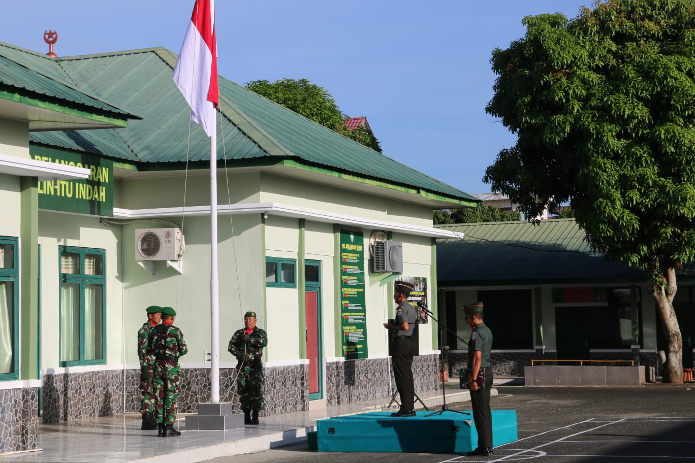 Tingkatkan Nasionalisme Dan Patriotisme, Kodim 0105/Abar Melaksanakan Upacara Bendera Bulanan
