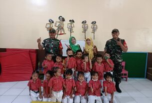 Babinsa Danukusukan Motivasi Belajar Rajin & Disiplin di TK Kartini
