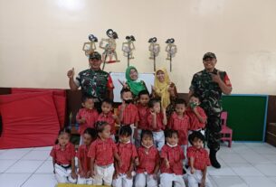 Babinsa Danukusukan Motivasi Belajar Rajin & Disiplin di TK Kartini