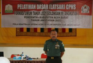 CPNS Formasi Umum Aceh Barat Dibekali Wasbang Dan Nilai - Nilai Bela Negara Oleh Kasdim 0105/Abar Mayor Inf Mazwar As'adi Riyanto