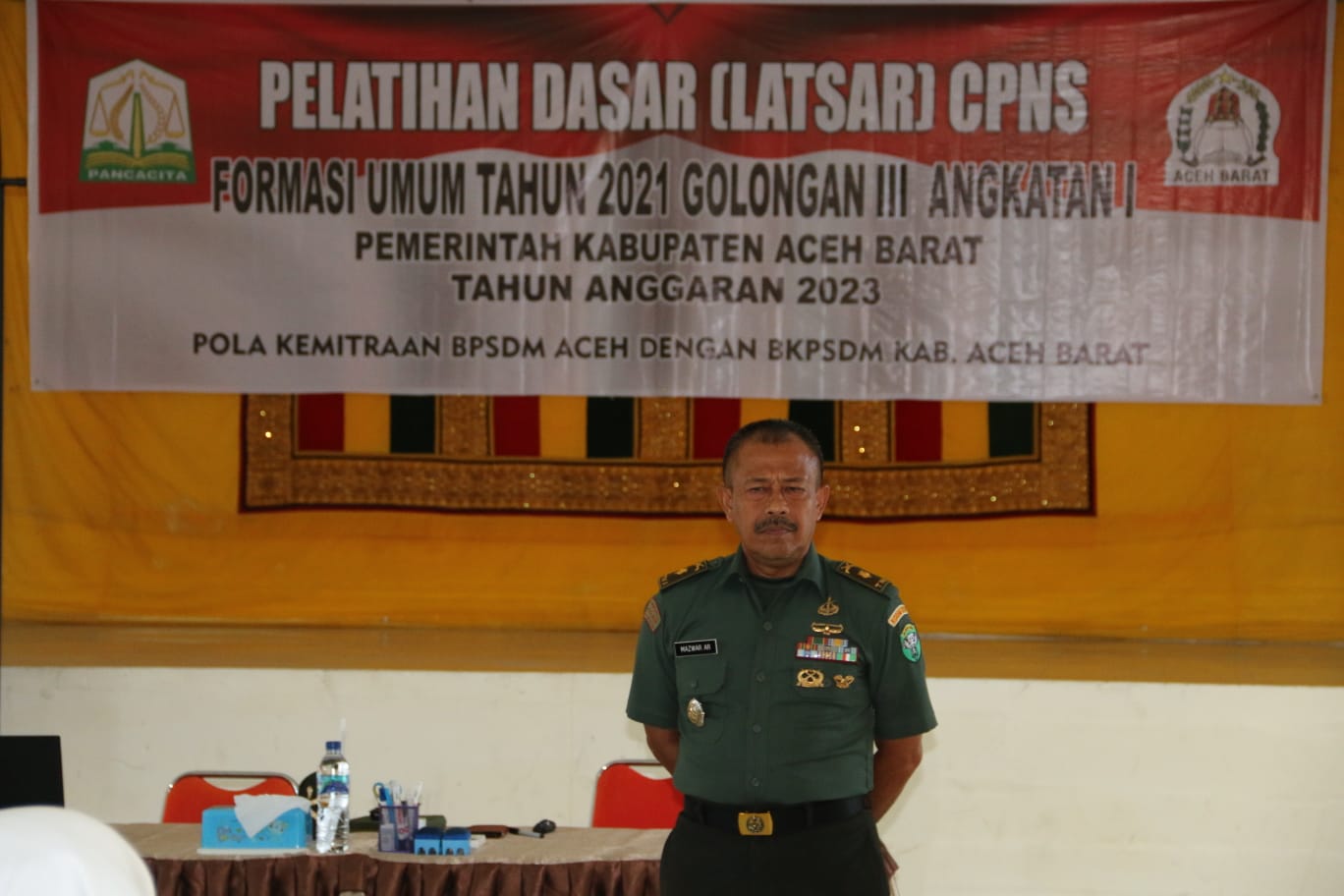 CPNS Formasi Umum Aceh Barat Dibekali Wasbang Dan Nilai - Nilai Bela Negara Oleh Kasdim 0105/Abar Mayor Inf Mazwar As'adi Riyanto