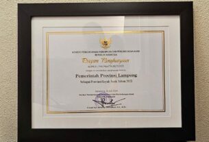 Gubernur Arinal Djunaidi Meraih Penghargaan Pelopor Provinsi Layak Anak Dari Kementerian Pemberdayaan Perempuan dan Perlindungan Anak RI