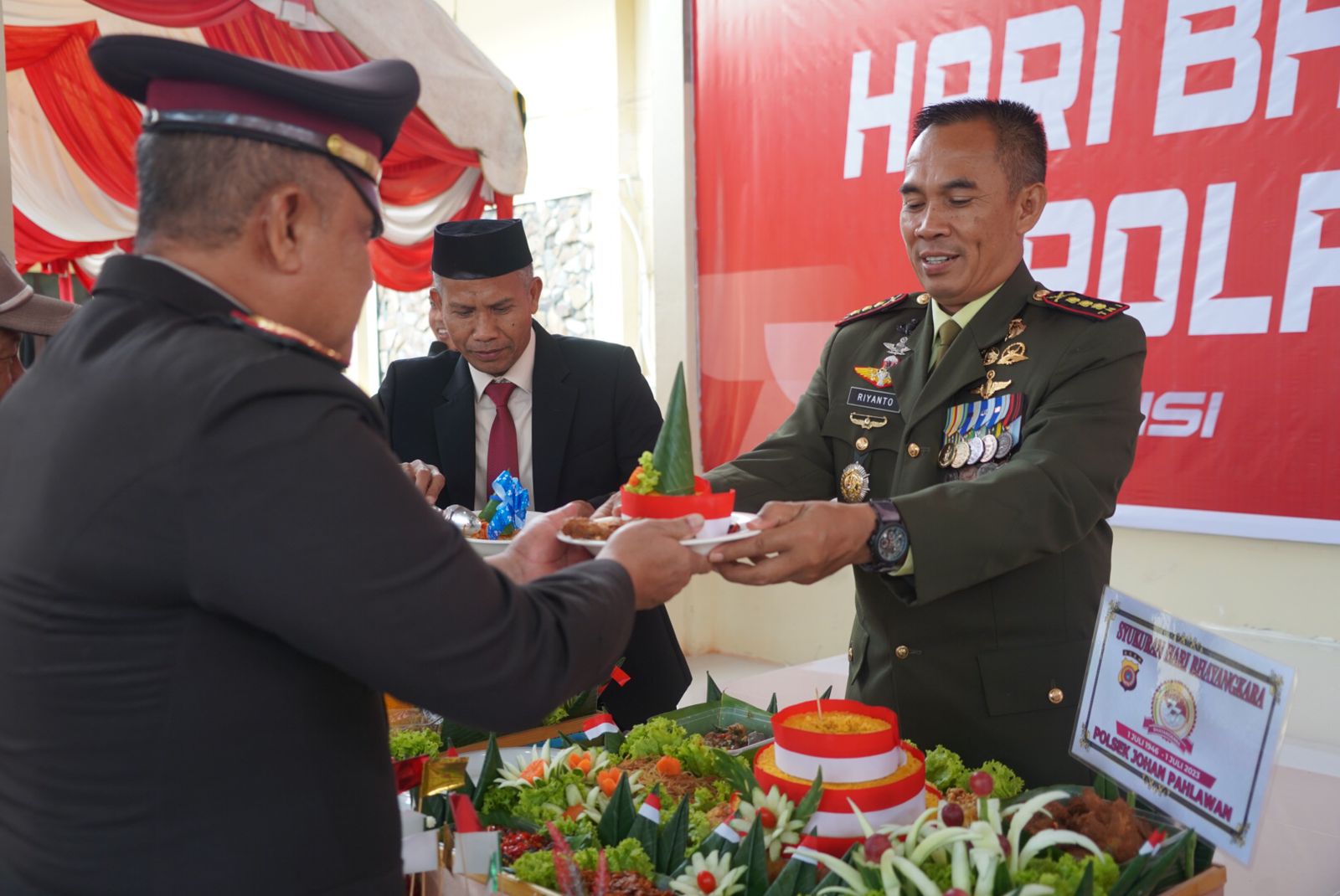 Hadiri HUT Bhayangkara Ke-77 : Danrem 012/TU Ajak Masyarakat Menuju Pemilu Damai