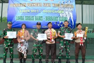 Kodim Bojonegoro gelar Lomba Baris Berbaris Saka Wira Kartika Tahun 2023