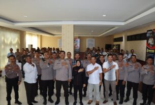 Kunjungi Polresta Bandar Lampung, Bidkum Polda Lampung Sosialisasikan Undang Undang Nomor 1 Tahun 2023