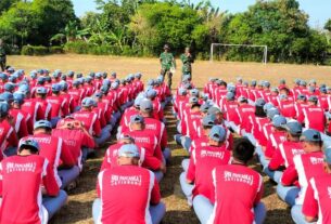 MPLS SMK 2 Pancasila, TNI Di Jatisrono Tanamkan Cinta Tanah Air Dan Latih PBB