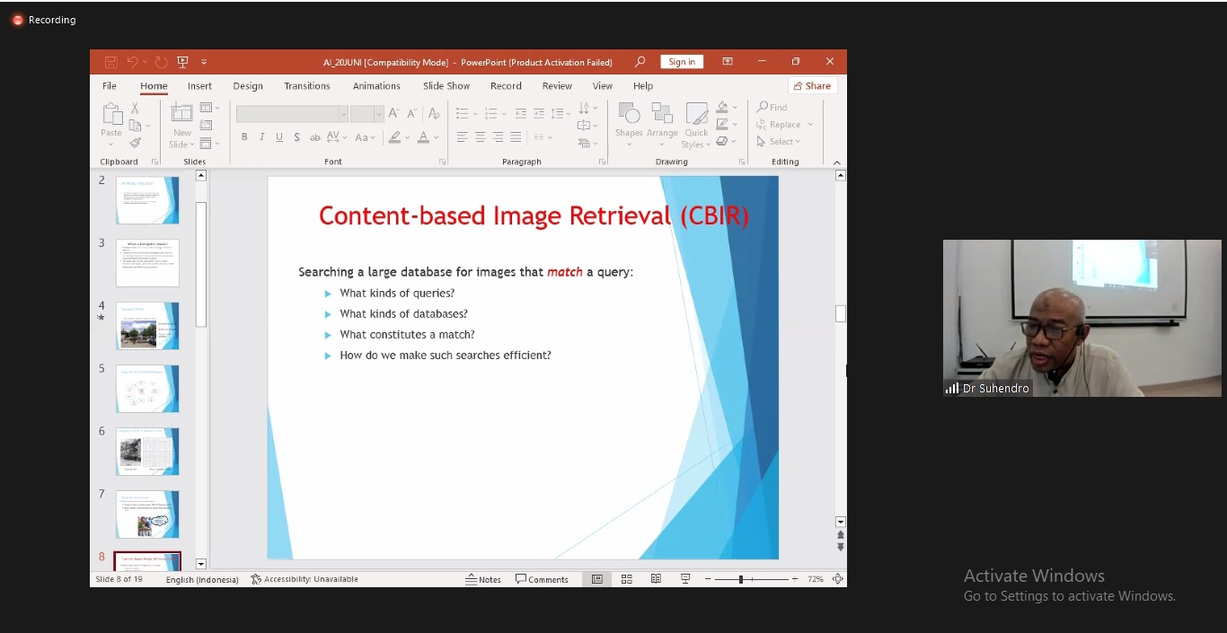 Paparkan Artificial Intelligence, Dosen Prodi Teknik Informatika ini Isi Collaborative Teaching dengan NTVU, Tiongkok