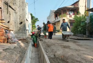 Pembenahan Saluran Air Jadi Target Utama TMMD Kelurahan Serengan.
