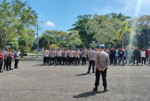 Polres Lampung Utara Amankan Pelantikan 91 Kades Terpilih