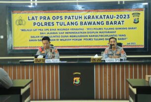 Polres Tulang Bawang Barat Menggelar Lat pra Ops Patuh Karakatau 2023.