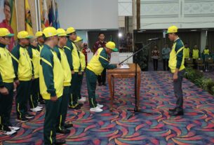 Sekdaprov Fahrizal Hadiri Pengukuhan Pengurus Bapor Korpri dan Lepas Kontingen Korpri Lampung Ikuti Pornas Korpri XVI di Jawa Tengah