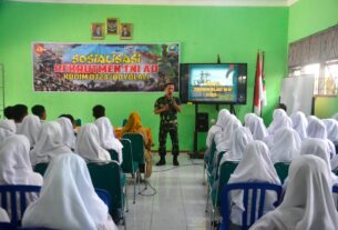 TMMD Sengkuyung Kodim Boyolali Berikan Materi Wasbang dan Penerimaan Prajurit TNI