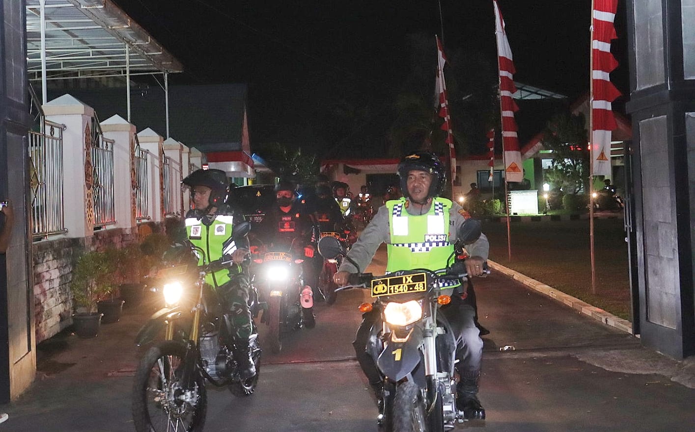 Bersinergi, Dandim & Kapolres Sukoharjo, Pimpin Langsung Patroli Gabungan Jaga Kondusifitas Wilayah Kabupaten