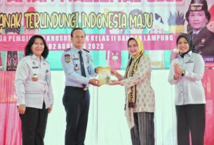 Bunda Riana Sari Arinal Kunjungi Lembaga Pembinaan Khusus Anak Kelas II Bandar Lampung dalam Rangka Menperingati Hari Anak Nasional 2023