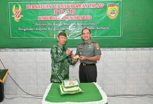 Dandim 0726/Sukoharjo Hadiri Peringatan HUT Persatuan Purnawirawan TNI AD (PPAD) Tahun 2023