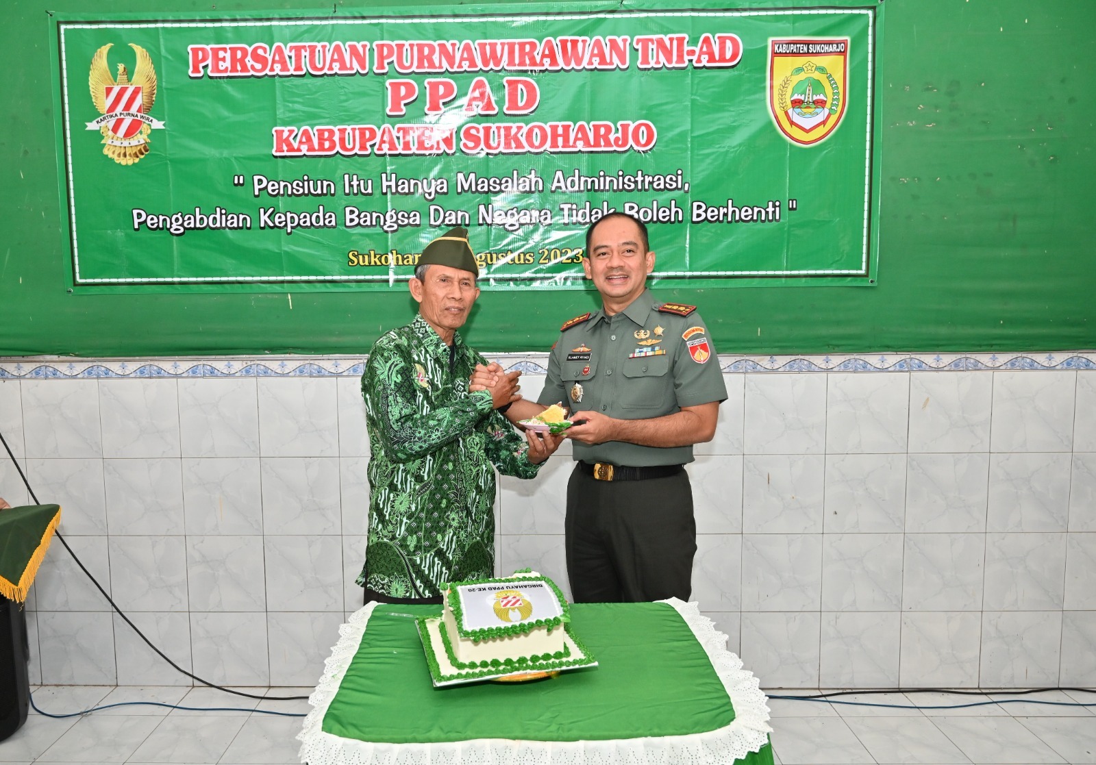 Dandim 0726/Sukoharjo Hadiri Peringatan HUT Persatuan Purnawirawan TNI AD (PPAD) Tahun 2023