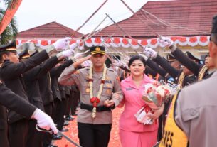 Farewell And Wellcome Parade Iringi Pisah Sambut Kapolres Lampung Utara