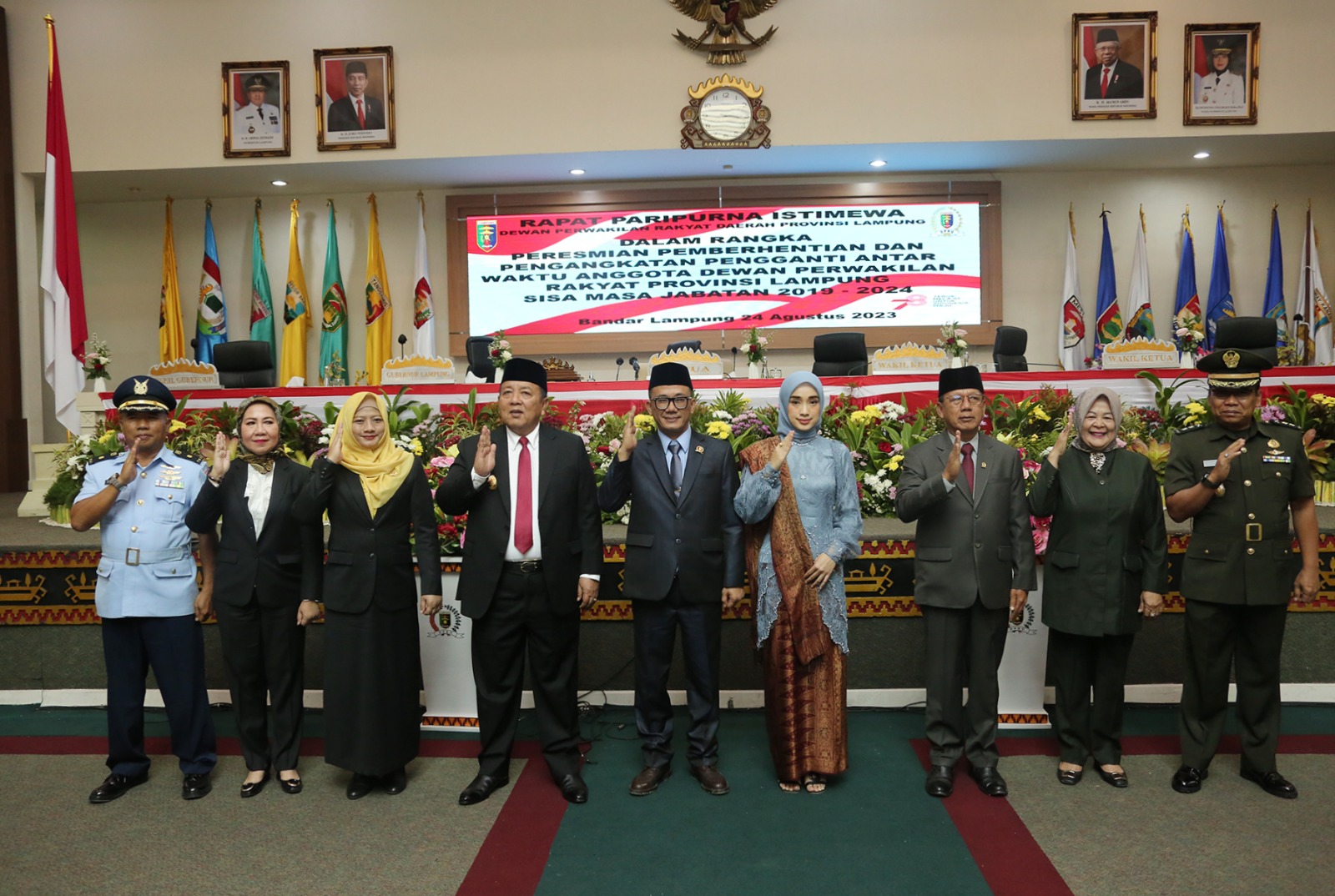 Gubernur Arinal Hadiri Pengangkatan PAW Anggota DPRD Lampung Muhammad Junaidi Menggantikan Raden Muhammad Ismail