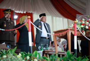 Gubernur Arinal Ikuti Upacara Penurunan Bendera Merah Putih dalam Rangka HUT RI ke- 78