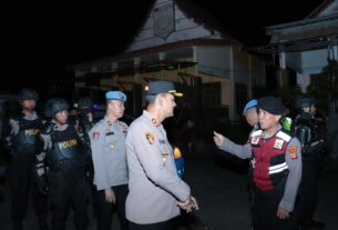 Jamin Kamtibmas, Polres Lampung Utara Gelar Patroli Gabungan Bersama TNI, Sat Pol PP dan Dishub