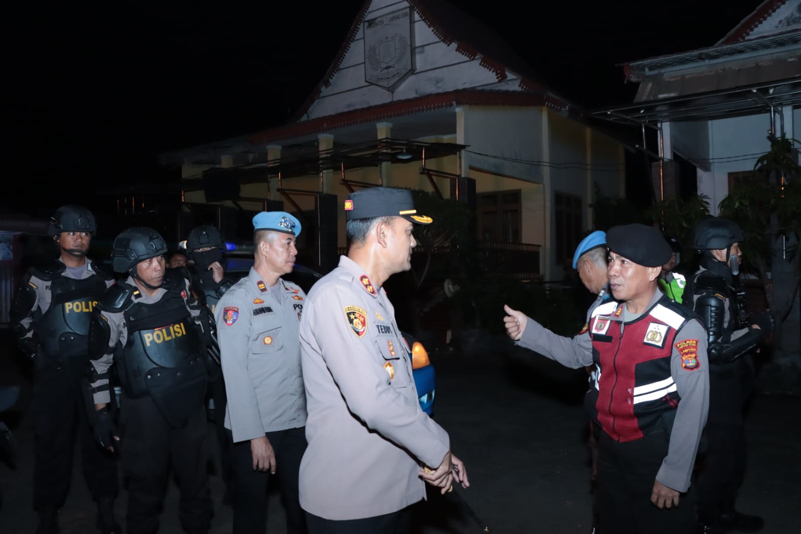 Jamin Kamtibmas, Polres Lampung Utara Gelar Patroli Gabungan Bersama TNI, Sat Pol PP dan Dishub