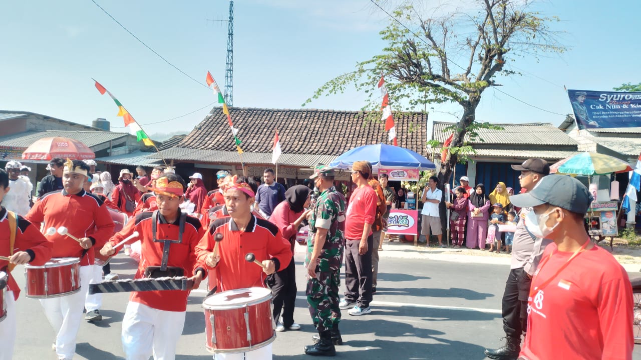 Koramil Wonosegoro Laksanakan Pengamanan dan Meriahkan Karnaval HUT RI ke 78