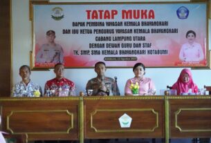 Kunjungi Kemala Bhayangkari, Kapolres Lampung Utara Tatap Muka Bersama Dewan Guru dan Staf