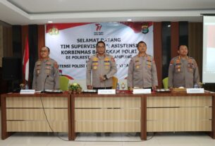 Lakukan Supervisi dan Asistensi Polisi RW, Korbinmas Baharkam Polri Kunjungi Polresta Bandar Lampung
