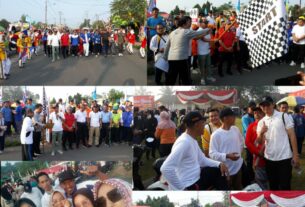 KPU Kabupaten Tulang Bawang menggelar jalan sehat