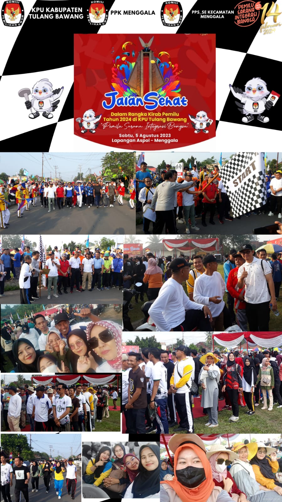 KPU Kabupaten Tulang Bawang menggelar jalan sehat