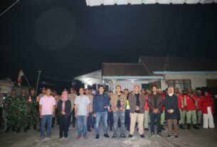 Libatkan Unsur 3 Pilar Kamtibmas, Polsek Tanjung Senang Gelar Patroli Malam