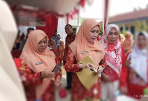 Meriahkan HUT RI ke 78, Darma Wanita Persatuan Lampung Utara adakan lomba nasi tumpeng