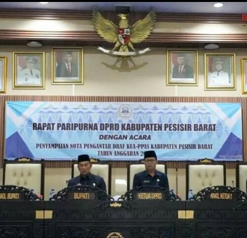 Pemkab Pesisir barat hadiri rapat Paripurna penyampaian nota (KUA-PPAS)