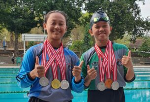 Putri anggota Kodim Bojonegoro sabet 5 Medali Cabor Renang Bupati Cup 2023