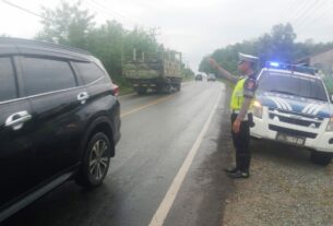 Satlantas Polres Tulang Bawang Lakukan Patroli dan Pengaturan, Ini Tujuannya