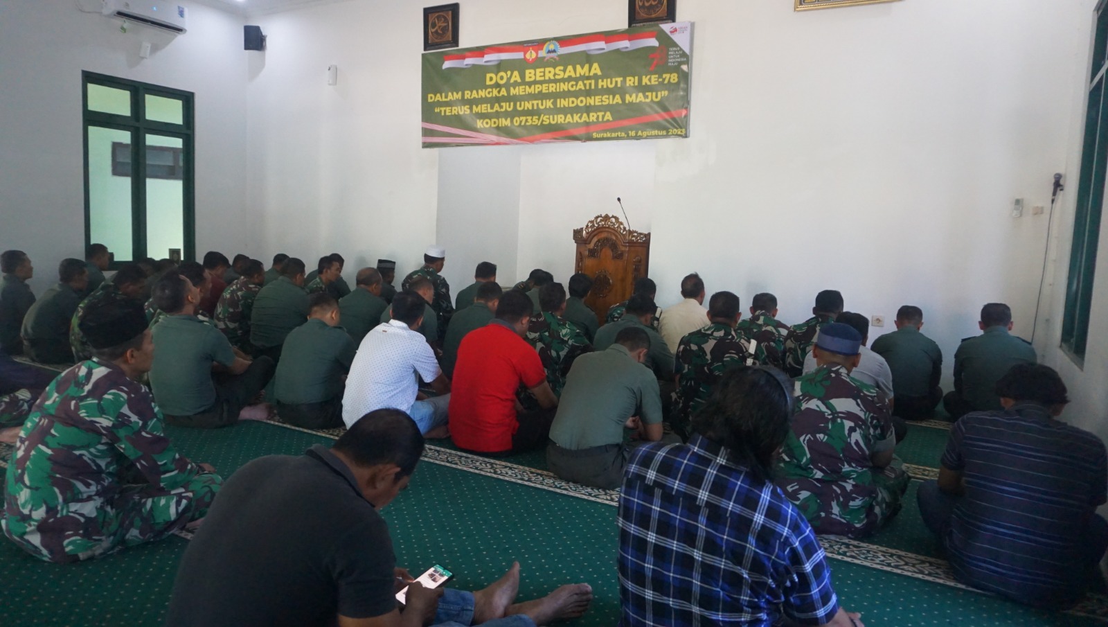 Kodim 0735/Surakarta Gelar Doa Bersama Dalam Rangka Memperingati HUT Kemerdekaan RI Ke-78