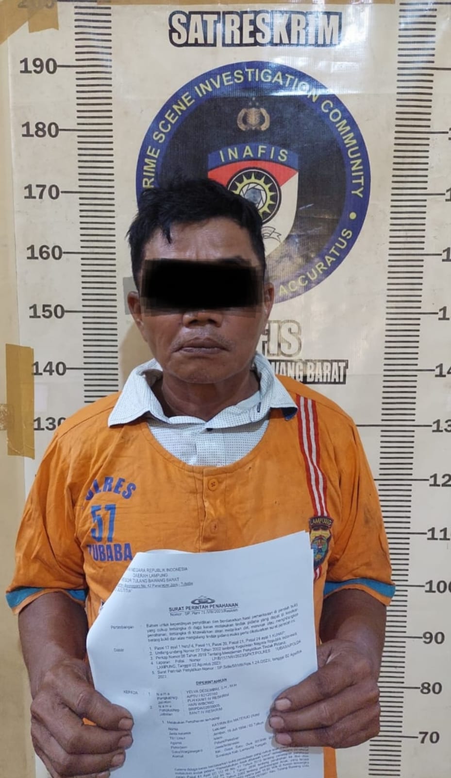Tega Cabuli Anak dibawah umur, Seorang Kakek Diringkus Polisi di Tulang Bawang Barat.