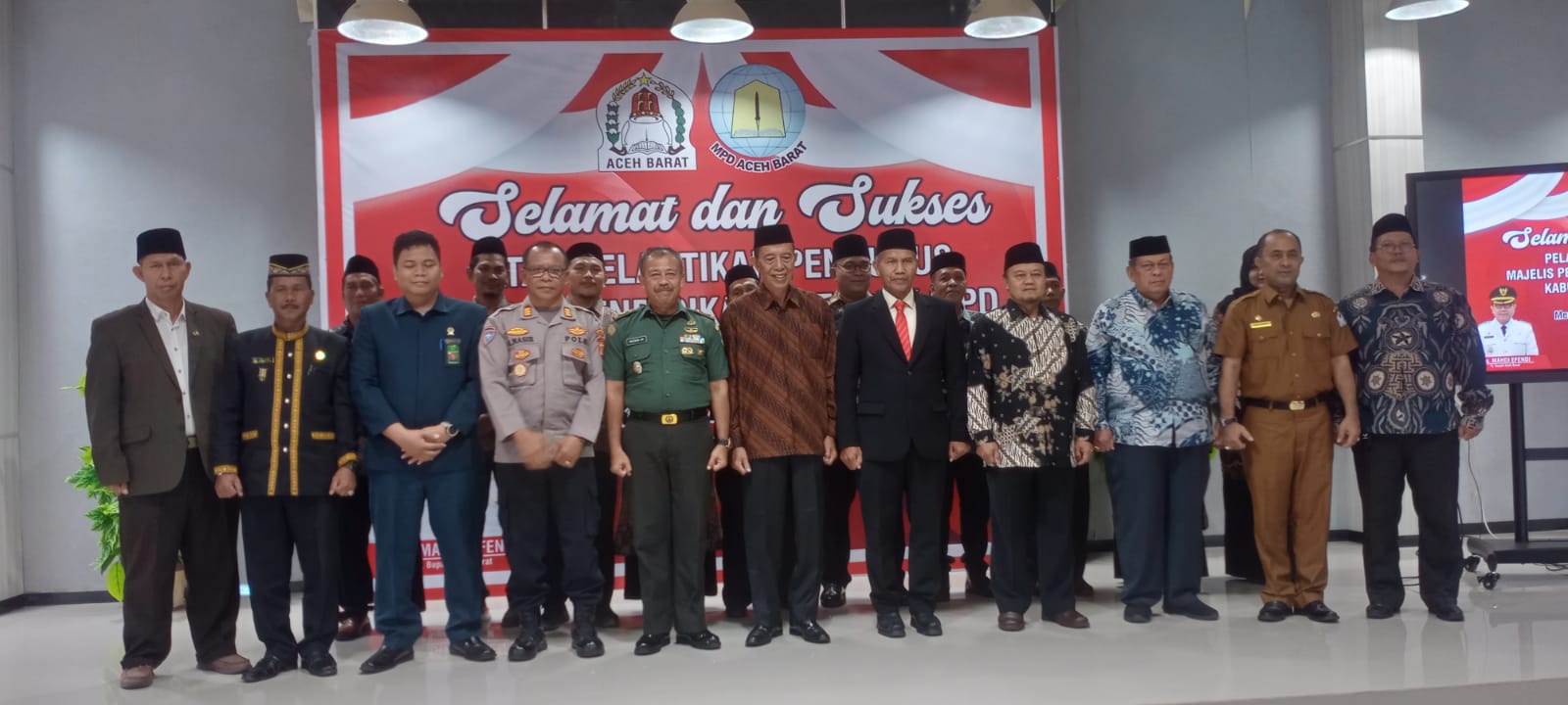 Hadiri Pelantikan Pengurus MPD Aceh Barat Masa Bahti 2023 - 2028, lni Harapan Kasdim 0105/Abar