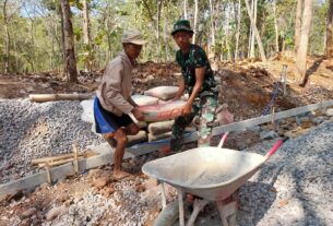 Berat Sama Dipikul Ringan Sama Dijinjing, Bagitulah Semboyan Pada Pelaksanaan TMMD Reguler 118 Kodim 0728/Wonogiri