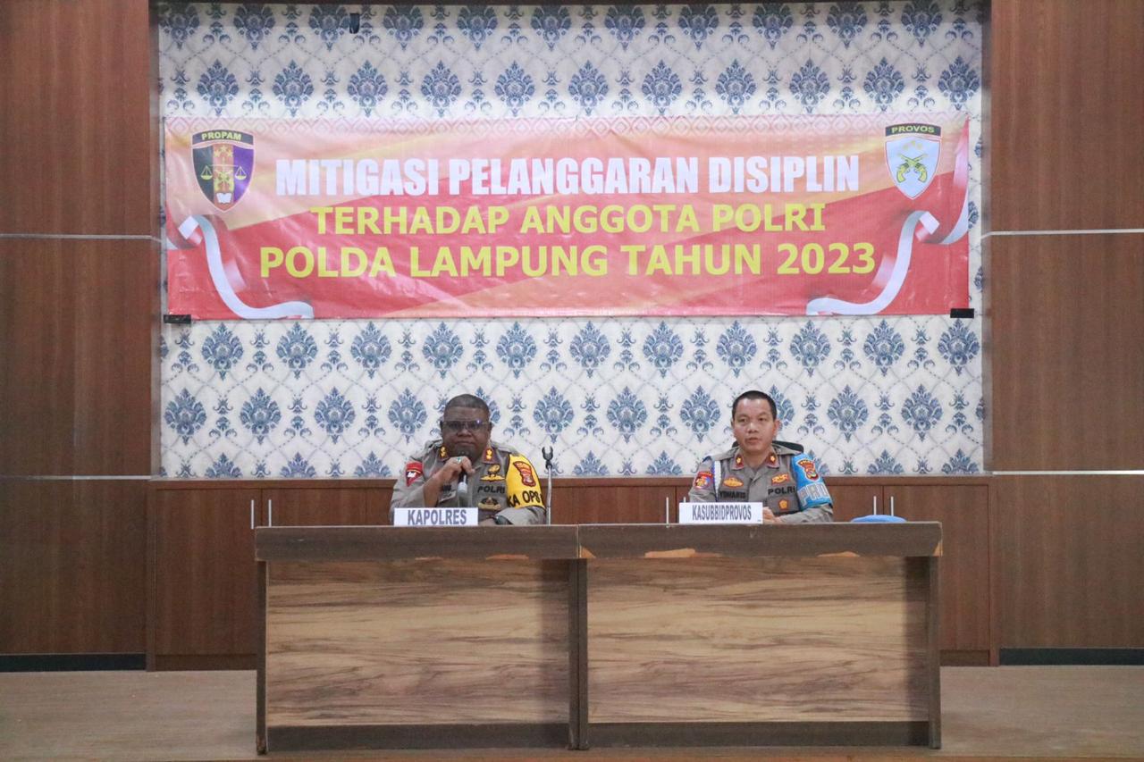 Bid Propam Polda Lampung Lakukan Mitigasi Terhadap Personel Polres Tulang Bawang