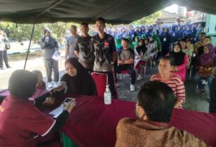 Dalam Rangka Memperingati HUT TNI Ke-78, Kodim 0735/Surakarta Gelar Donor Darah Dan Pengobatan Masal