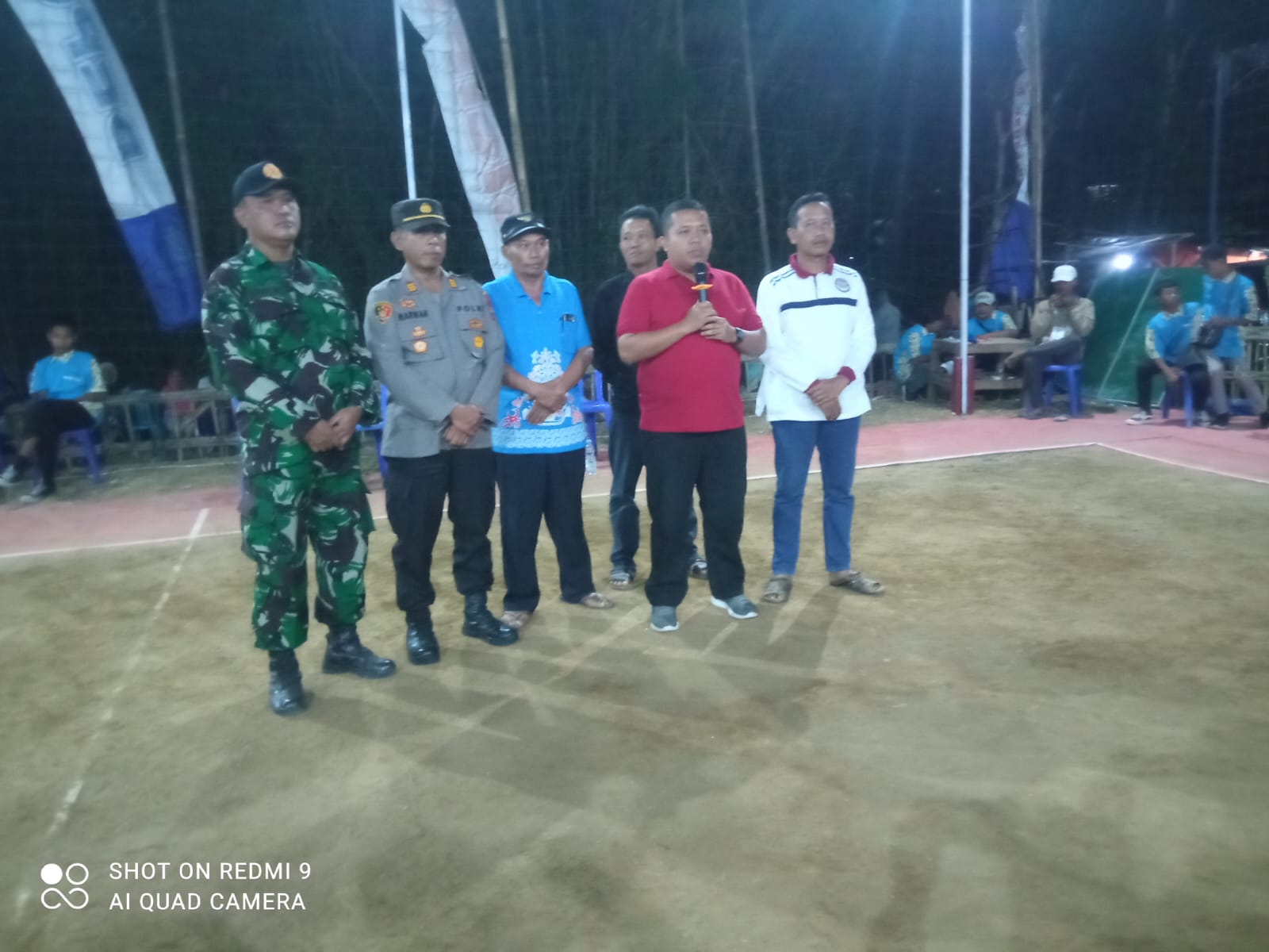 Dukung Kegiatan Olahraga, Babinsa Hadiri Turnamen Bola Volly Giri Timur Manunggal Desa Tukulrejo