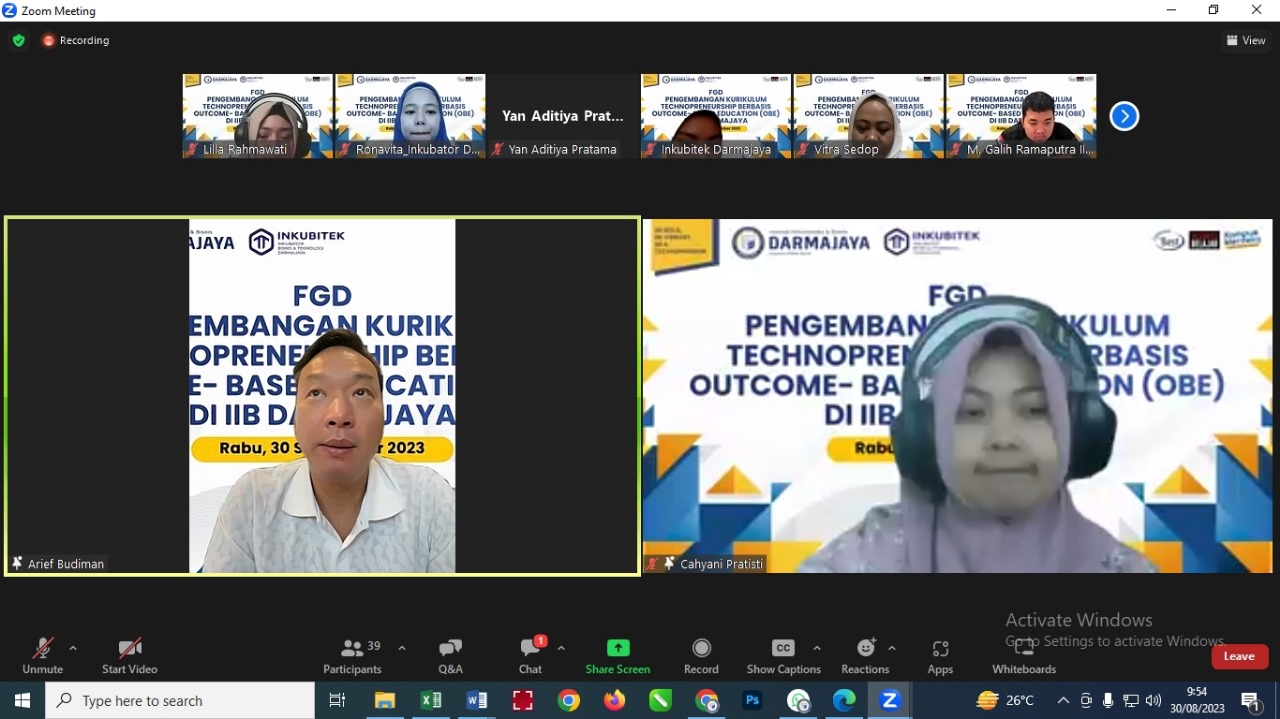 Kampus Technopreneur, IIB Darmajaya Gelar FGD bersama Pengusaha Nasional